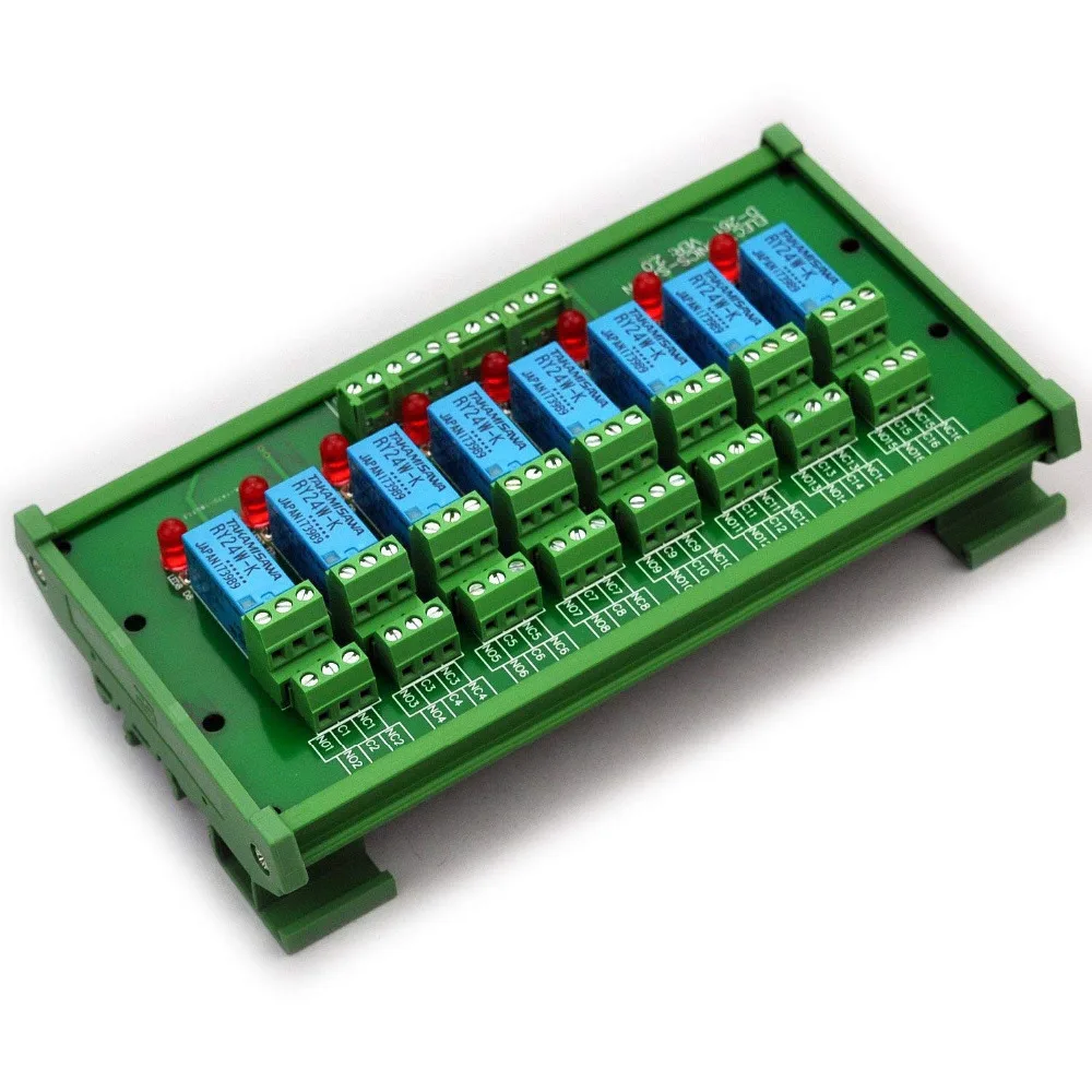 Electronics-Salon DIN Rail Mount 8 DPDT Signal Relay Interface Module. (Operating Voltage: DC 24V)
Electronics-Salon DIN Rail Mount 8 DPDT Signal Relay Interface Module. (Operating Voltage: DC 24V)