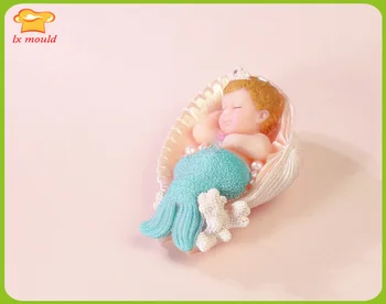 Exclusive sales latest mermaid candle mould children's birthday parties candle mermaid soap mold