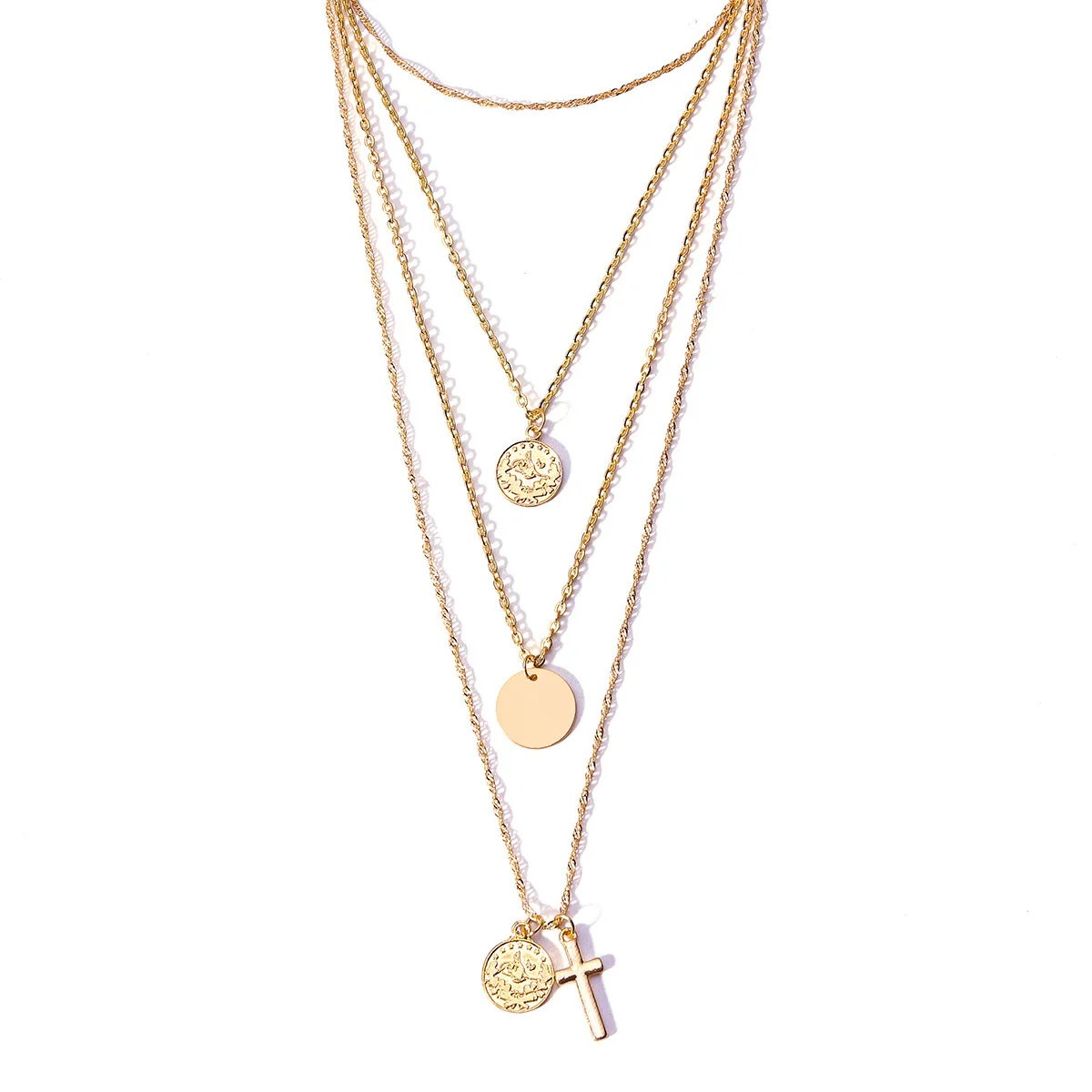Personality Creative Round Retro Cross Item Simple Multilayer Wild Necklace Clavicle Chain CX625
Personality Creative Round Retro Cross Item Simple Multilayer Wild Necklace Clavicle Chain CX625