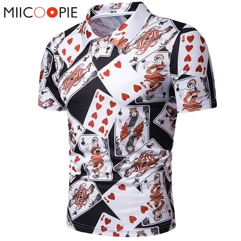 New Summer Polo Shirt Men Short Sleeve 3 D Playing Cards Printed Polo Homme De Marque Haute Qualite Funny Tee Summer Shirt
New Summer Polo Shirt Men Short Sleeve 3 D Playing Cards Printed Polo Homme De Marque Haute Qualite Funny Tee Summer Shirt