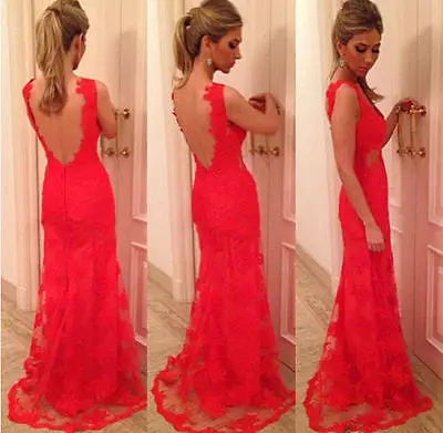 2016 fashion new style Long Evening Ball Prom Gown Formal Party Lace Dress Red one-piece dress
2016 fashion new style Long Evening Ball Prom Gown Formal Party Lace Dress Red one-piece dress