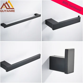 Matte Black Stainless Steel Bathroom Hardware Paper Holder Towel Bar Towel Ring Toothbrush Holder Bath Hardware Set Accessories
Matte Black Stainless Steel Bathroom Hardware Paper Holder Towel Bar Towel Ring Toothbrush Holder Bath Hardware Set Accessories