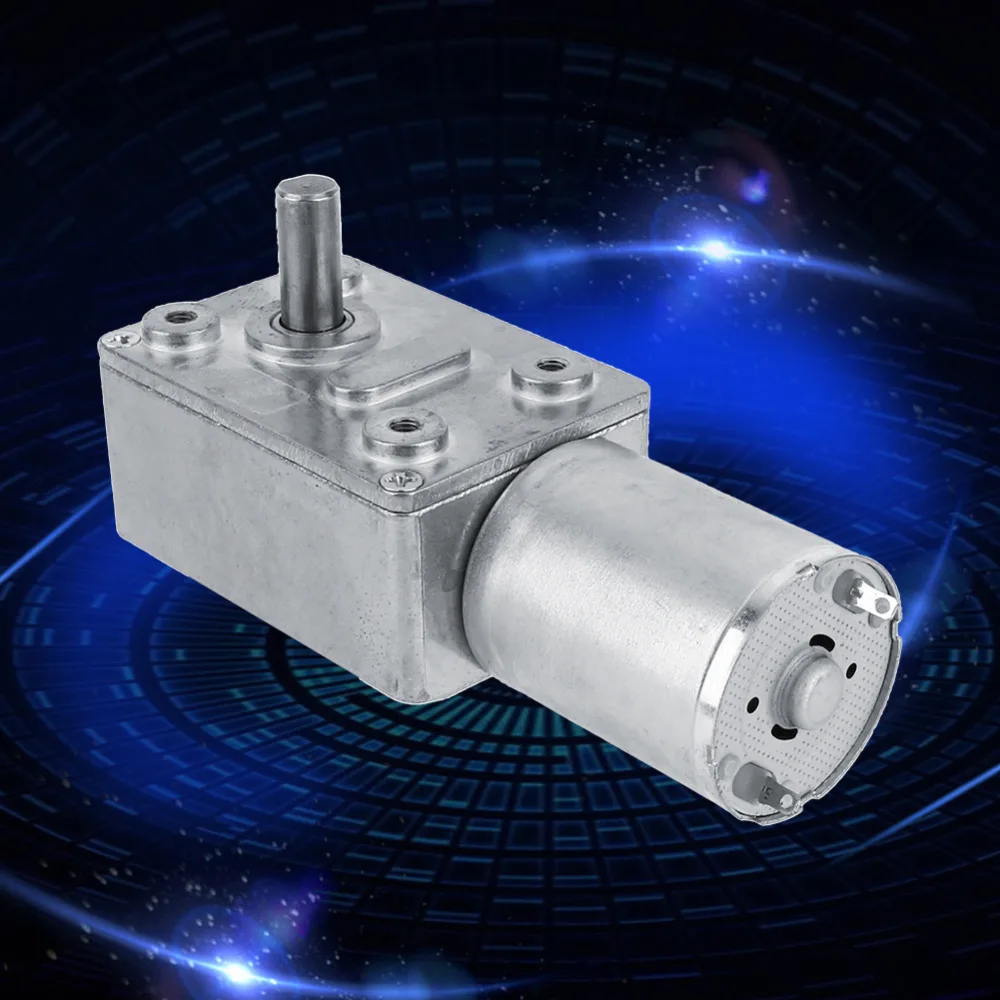 

New Reversible High Torque Worm Geared Motor DC 12V Reduction Motor 5RPM Electric Drive Motor