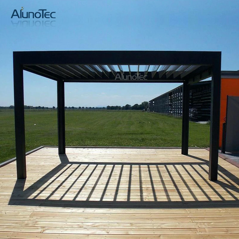 Электрическая алюминиевая Gazebo Pergola открытые кровельные системы 4 м x 3 м|aluminium