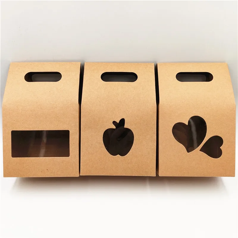 10Pcs/Lot Apple Heart Shape Hollow PVC Window Kraft Paper Box Gift Packaging Bag Portable Handle Case Brown Retro Style Bags
10Pcs/Lot Apple Heart Shape Hollow PVC Window Kraft Paper Box Gift Packaging Bag Portable Handle Case Brown Retro Style Bags