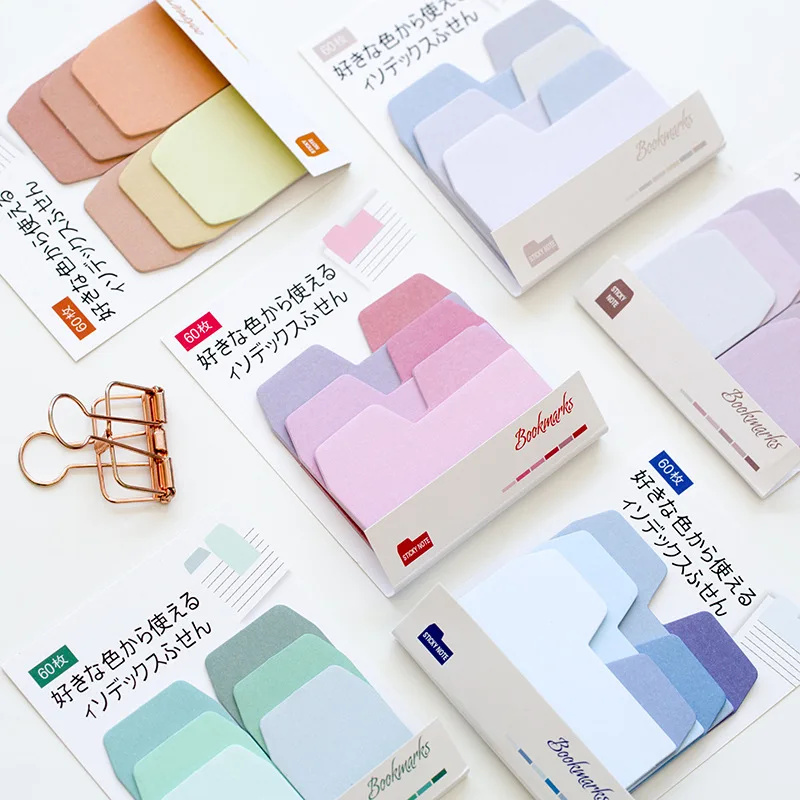 2 Sets 3 Size Simple Style Gradient Color Memo Pad Sticky Notes Self-Adhesive N Times Bookmark School Office Stationery Supply
2 Sets 3 Size Simple Style Gradient Color Memo Pad Sticky Notes Self-Adhesive N Times Bookmark School Office Stationery Supply