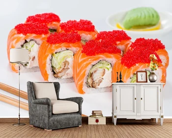 

Papel de parede Seafoods Sushi Caviar Food photo wallpaper living room dining room kitchen restaurant fast food shop 3d mural