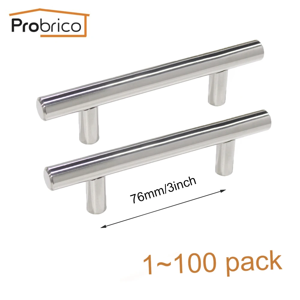 Probrico Polished Chrome Stainless Steel 12mm Hole to Hole 76mm 3" Cabinet T Bar Knob Furniture Drawer Handle Pull PD201HPC76
Probrico Polished Chrome Stainless Steel 12mm Hole to Hole 76mm 3" Cabinet T Bar Knob Furniture Drawer Handle Pull PD201HPC76