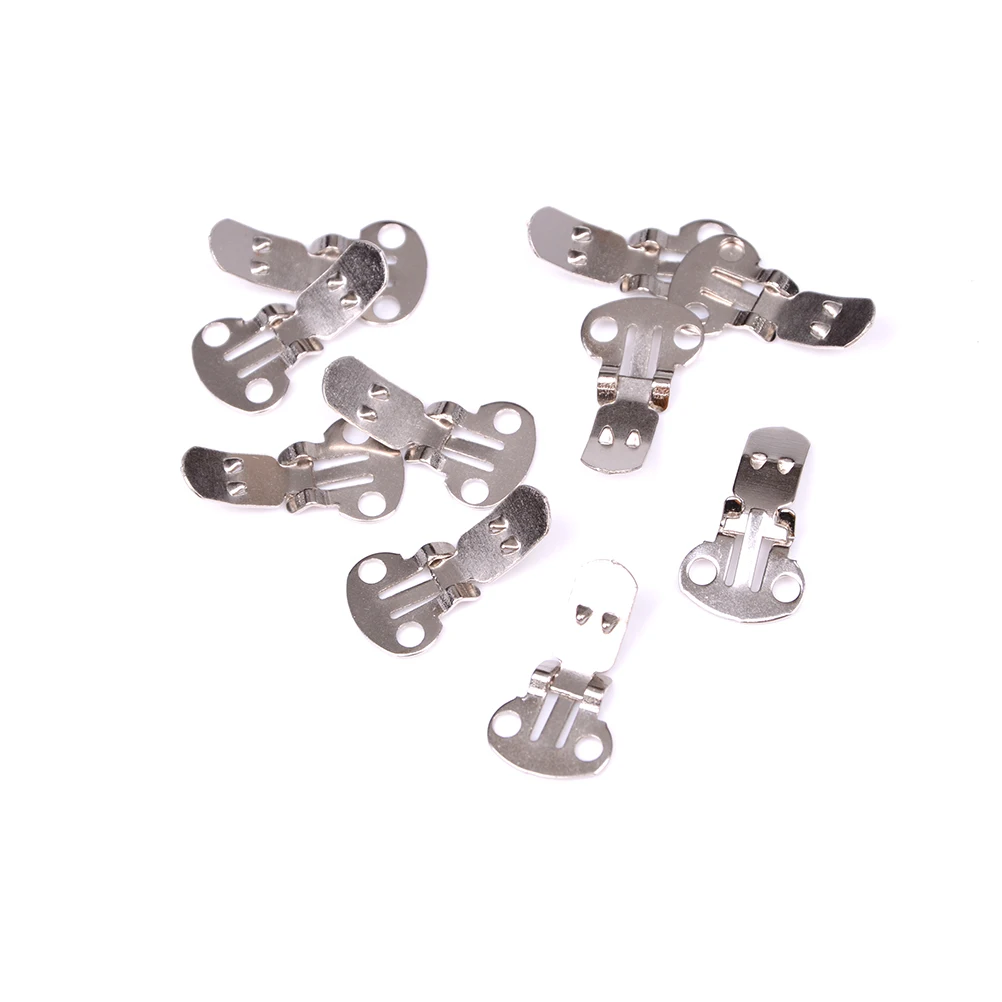 20pcs Stainless Steel Shoes Flower Clips On Findings Buckle Craft Supplies c J