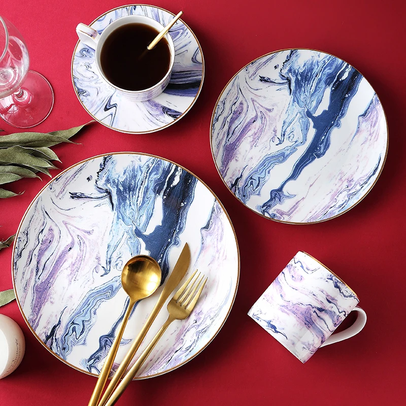 Ceramic Gold Inlay Dinner Plate Marble Cup Dish Nordic Coffee Mugs Dessert Salad Food Tableware Steak Bone China Dish Plates
Ceramic Gold Inlay Dinner Plate Marble Cup Dish Nordic Coffee Mugs Dessert Salad Food Tableware Steak Bone China Dish Plates