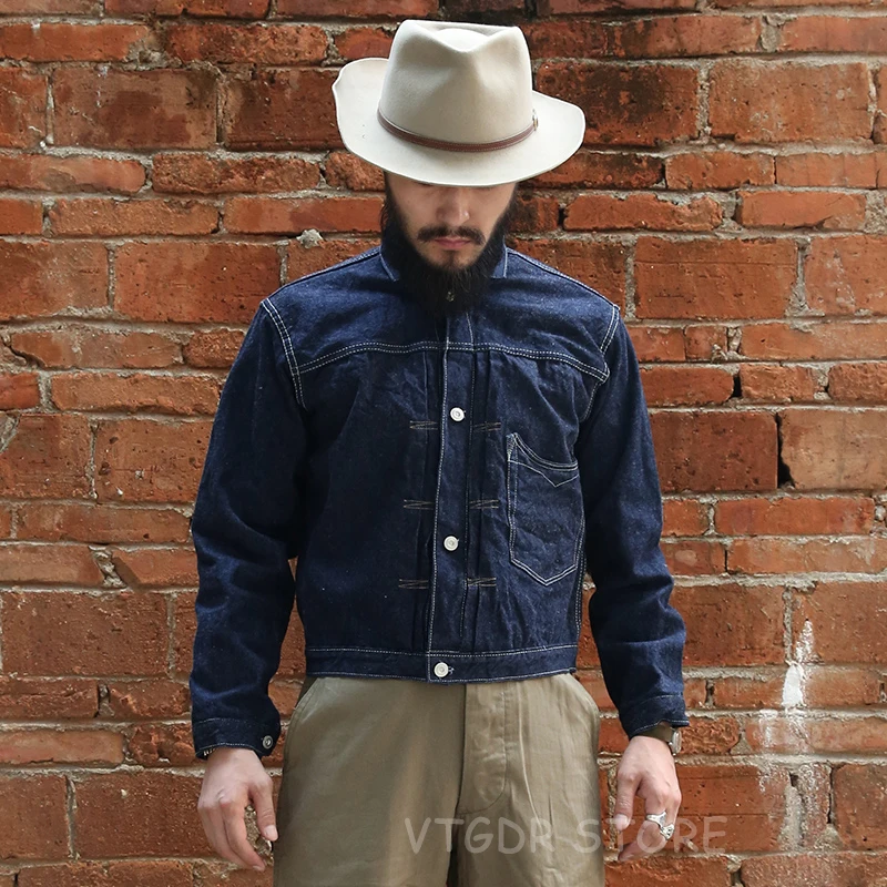 

Bronson Retro 1878 Workwear Denim Jackets Selvage Men's Classic Jeans Blue