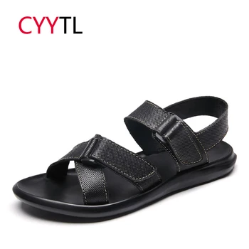 CYYTL 2019 Summer Men Leather Sandals Classic Black Slippers Outdoor Beach Sneakers Male Flip Flops Casual Shoes Tenis Masculino
CYYTL 2019 Summer Men Leather Sandals Classic Black Slippers Outdoor Beach Sneakers Male Flip Flops Casual Shoes Tenis Masculino