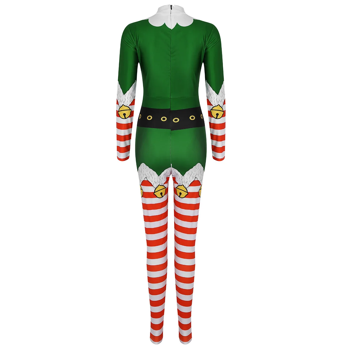 Cosplay&ware Tiaobug Women Long Sleeve Print Design Christmas Elf Costume Bodysuit Jumpsuit Female Xmas Fancy Cosplay Party Bodycon Catsuit 25 Cosplay&ware Tiaobug Women Long Sleeve Print Design Christmas Elf Costume Bodysuit Jumpsuit Female Xmas Fancy Cosplay Party Bodycon Catsuit -Cosplayware Store