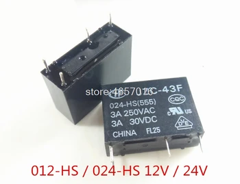 5pcs/lot Relay JZC-43F 012-HS 024-HS (555) 4PIN normally open 5A New and original
5pcs/lot Relay JZC-43F 012-HS 024-HS (555) 4PIN normally open 5A New and original