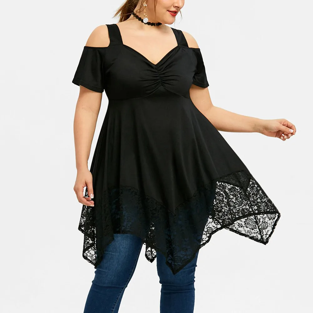 XL-5XL Fashion Women Plus Size Lace Off Shoulder Blouse Ladies Loose Shirt Top Casual Short Sleeve Blouse Summer Female Blusa
XL-5XL Fashion Women Plus Size Lace Off Shoulder Blouse Ladies Loose Shirt Top Casual Short Sleeve Blouse Summer Female Blusa