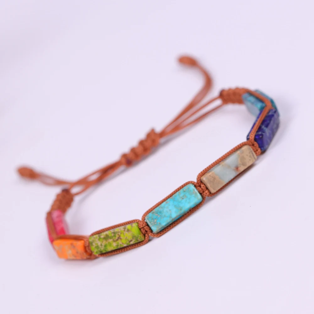 Handmade Colorful Natural Stone Chakra Yoga Bracelet Adjustable Couples Bracelets Reiki Healing Jewelry Dropshipping
Handmade Colorful Natural Stone Chakra Yoga Bracelet Adjustable Couples Bracelets Reiki Healing Jewelry Dropshipping