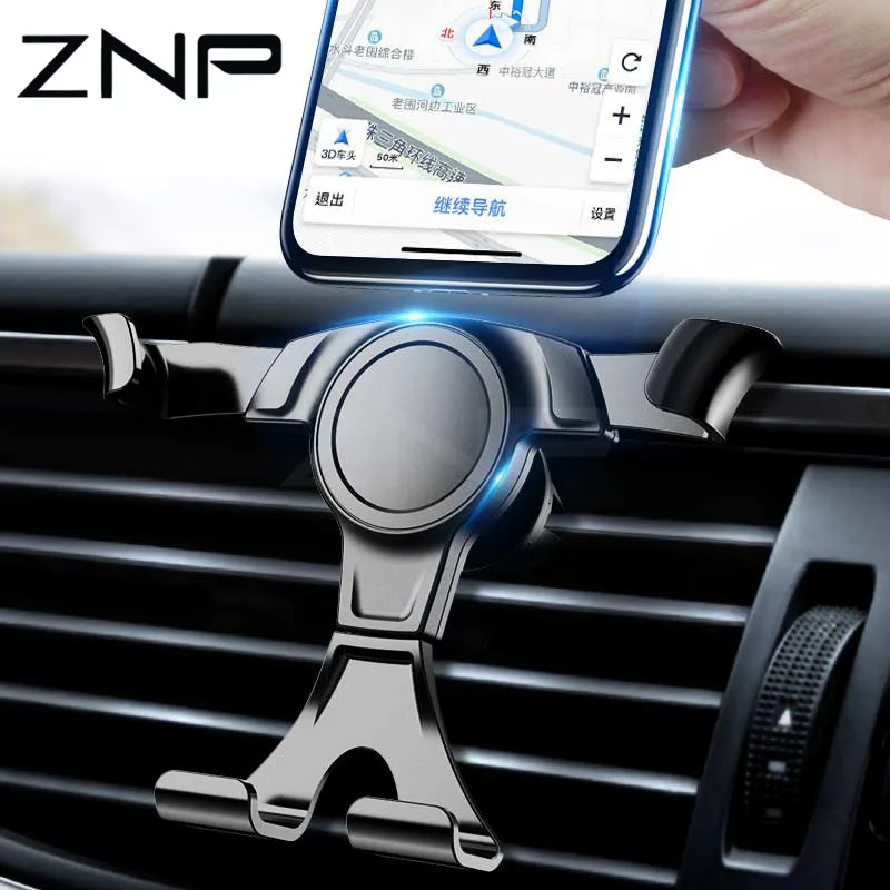 ZNP Phone Holder in Car Universal Car Phone Holder Gravity Air Vent Clip Mount Cell Stand Support For iphone 8 XS Max Samsung S9
ZNP Phone Holder in Car Universal Car Phone Holder Gravity Air Vent Clip Mount Cell Stand Support For iphone 8 XS Max Samsung S9