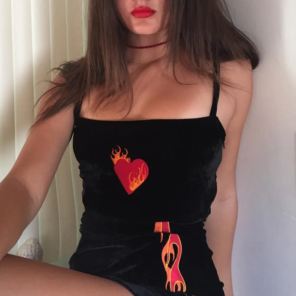Hxroolrp Sexy Women 2019 Summer Vest Camisole Sexy Fashion Womens Flame Heart Love Print Tank Tops Vest Halter Velvet Camis A1
Hxroolrp Sexy Women 2019 Summer Vest Camisole Sexy Fashion Womens Flame Heart Love Print Tank Tops Vest Halter Velvet Camis A1