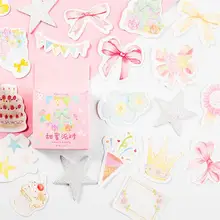 PKR 116.21  36%OFF | 46pcs/box Lovely Sweet party Diary Decoration Stickers DIY Scarpbooking Sticker Children Stationery