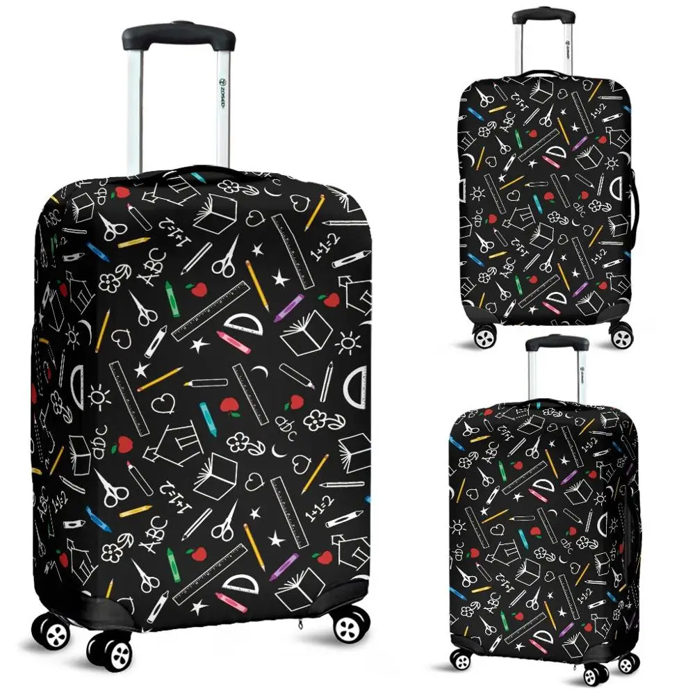 Nopersonality Black Teacher Pattern Travel Luggage Protector Cover Waterproof 18-32inch Suitcase Elastic Baggage Covers | Багаж и сумки