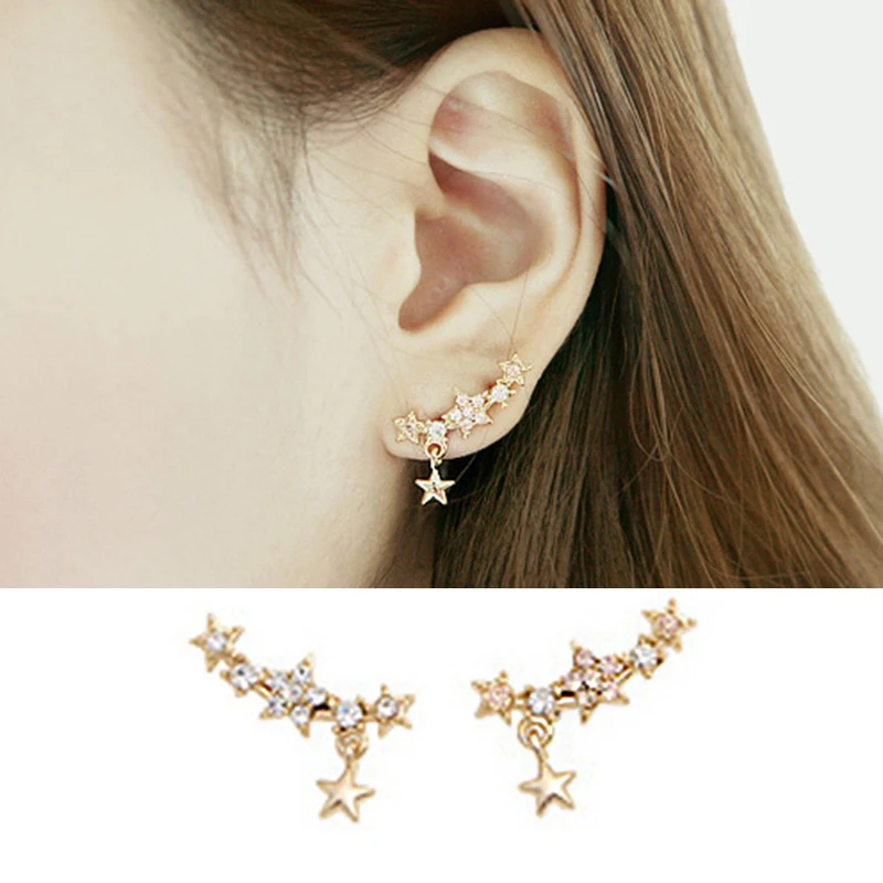 Korean Style Women Little Star Earrings Gold Color Vintage Jewelry Cute Ear Studs Prevent Allergy Crystal Rhinestone Earrings
Korean Style Women Little Star Earrings Gold Color Vintage Jewelry Cute Ear Studs Prevent Allergy Crystal Rhinestone Earrings