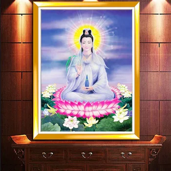 QIANZEHUI,DIY 5D Embroidery,Round Diamond Guanyin sitting lotus Full rhinestone Diamond painting cross stitch,needlework
QIANZEHUI,DIY 5D Embroidery,Round Diamond Guanyin sitting lotus Full rhinestone Diamond painting cross stitch,needlework
