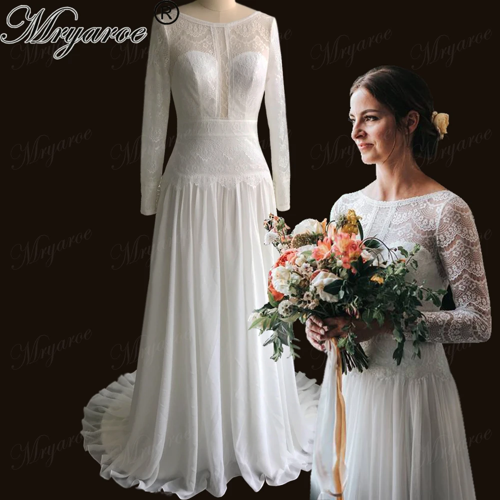 Mryarce 2019 Boho Chic Exclusive Lace Rustic Wedding Dress Illusion Long Sleeves Open Back Bridal Gowns
Mryarce 2019 Boho Chic Exclusive Lace Rustic Wedding Dress Illusion Long Sleeves Open Back Bridal Gowns