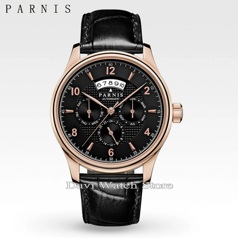 Parnis 42mm Sapphire Glass black dial golden case miyota 9100 Automatic mens Watch
Parnis 42mm Sapphire Glass black dial golden case miyota 9100 Automatic mens Watch