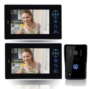 

2.4GHz 7" TFT Wireless Video Door Phone IR Night Vision 2 Rainproof Monitors