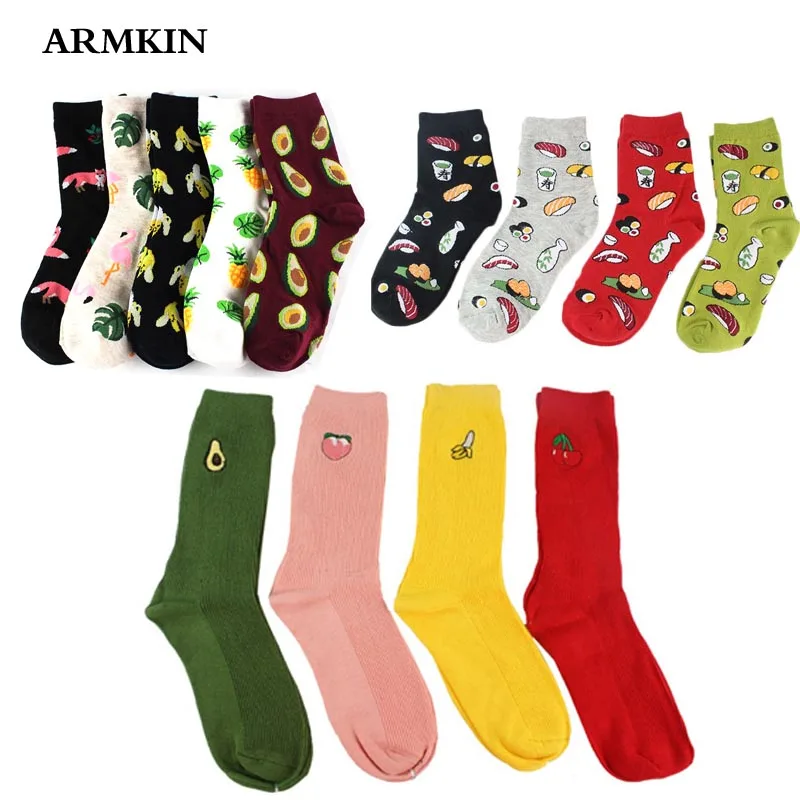 ARMKIN Korean Harajuku Fresh Fruits women Socks cute Funny Animal Flamingos Lemon Avocado sushi Kawaii Socks Calcetines Mujer
ARMKIN Korean Harajuku Fresh Fruits women Socks cute Funny Animal Flamingos Lemon Avocado sushi Kawaii Socks Calcetines Mujer