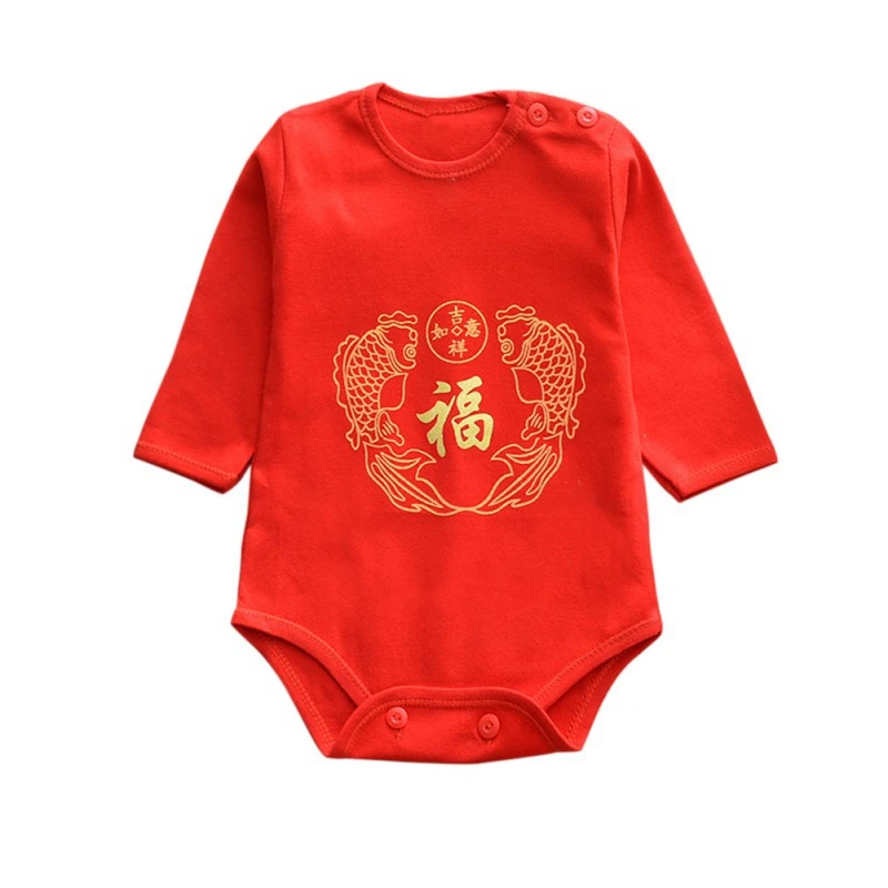 Red Chinese Baby Rompers Spring Long Sleeve Print Girl Boy Jumpsuits Chinese Traditional Fashion Newborn Romper New Year
Red Chinese Baby Rompers Spring Long Sleeve Print Girl Boy Jumpsuits Chinese Traditional Fashion Newborn Romper New Year