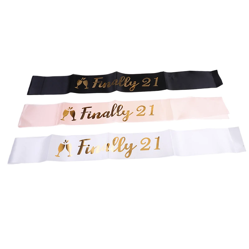 Finally 21 Satin Sash - 21st Birthday Sash Finally Legal Black/White/Apricot Sash Birthday Party Favors Supplies and Decorations
Finally 21 Satin Sash - 21st Birthday Sash Finally Legal Black/White/Apricot Sash Birthday Party Favors Supplies and Decorations