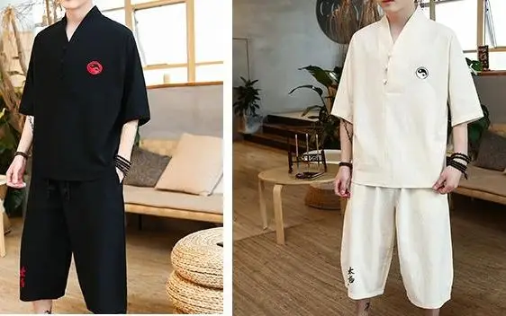 Summer cotton&linen short-sleeve tang suit zen lay meditation embroidered yinyang tai chi kung fu uniform clothing black/beige
Summer cotton&linen short-sleeve tang suit zen lay meditation embroidered yinyang tai chi kung fu uniform clothing black/beige