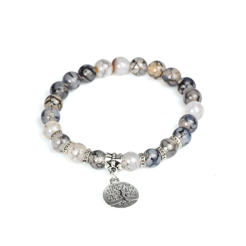 Natural Stone Dragon Vein Agates Bracelet Round Loose Beads 8mm Bead For Muslim Prayer Bracelet with Charms Tree of Life Jewelry 
Natural Stone Dragon Vein Agates Bracelet Round Loose Beads 8mm Bead For Muslim Prayer Bracelet with Charms Tree of Life Jewelry