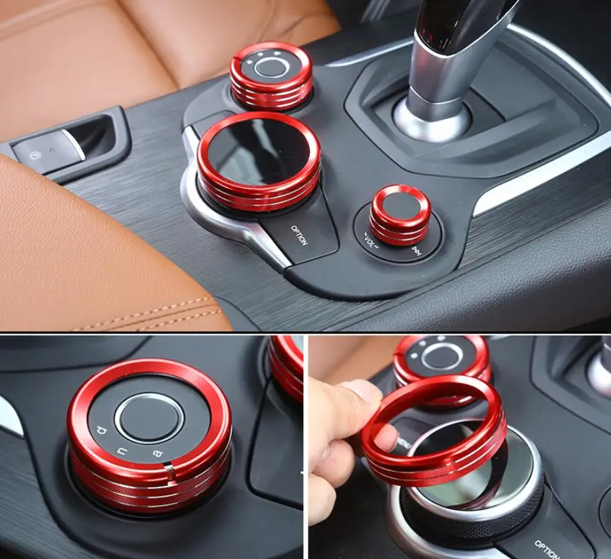 For Alfa Romeo Giulia Stelvio 2017 Aluminum Alloy Interior Center Control Multimedia Knob Ring Trim Set of 3pcs
For Alfa Romeo Giulia Stelvio 2017 Aluminum Alloy Interior Center Control Multimedia Knob Ring Trim Set of 3pcs