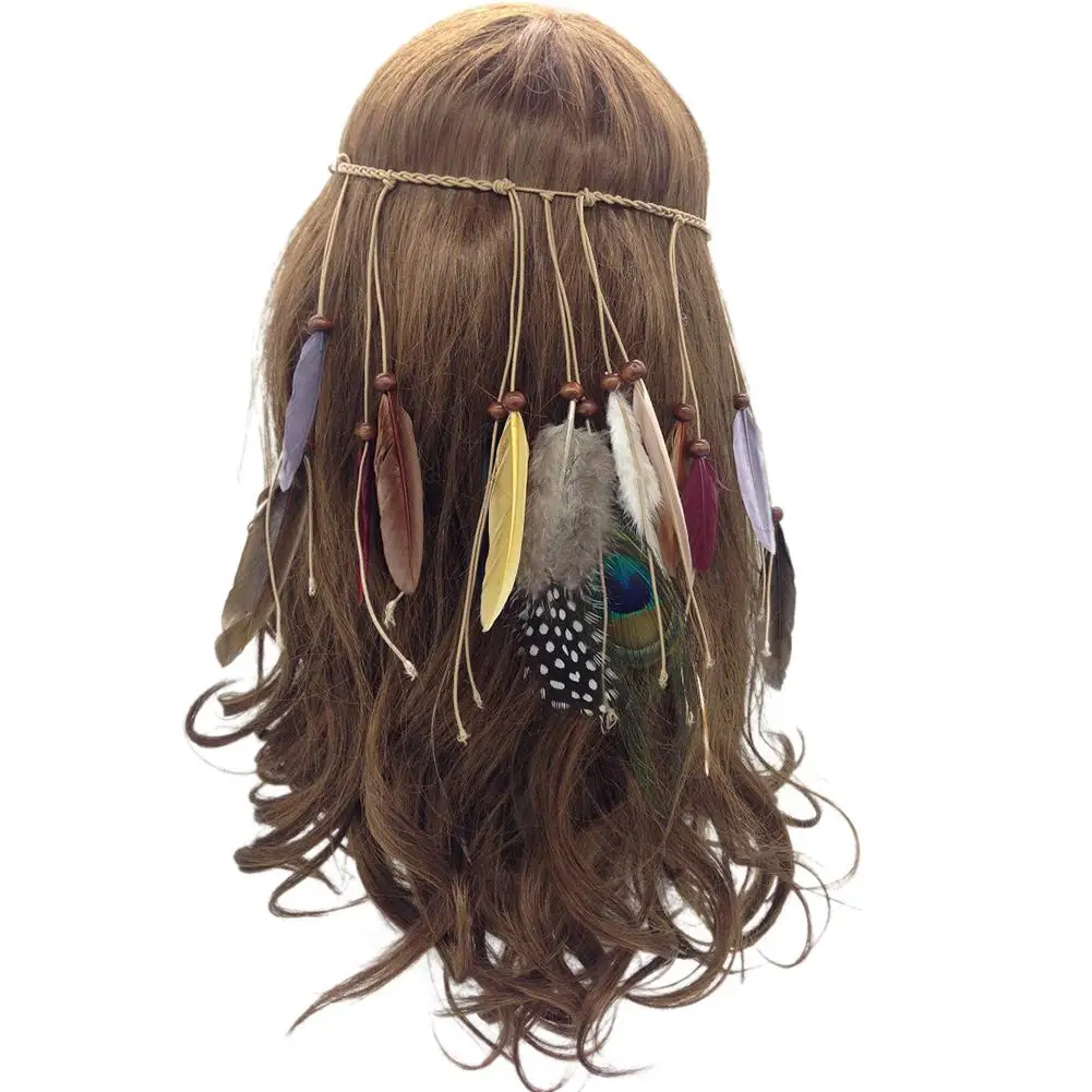 MISSKY Indian Feather Headband Tassel Hemp Rope Bohemian Peacock Feathers Hairband for Women Girls Festival Headdress
MISSKY Indian Feather Headband Tassel Hemp Rope Bohemian Peacock Feathers Hairband for Women Girls Festival Headdress