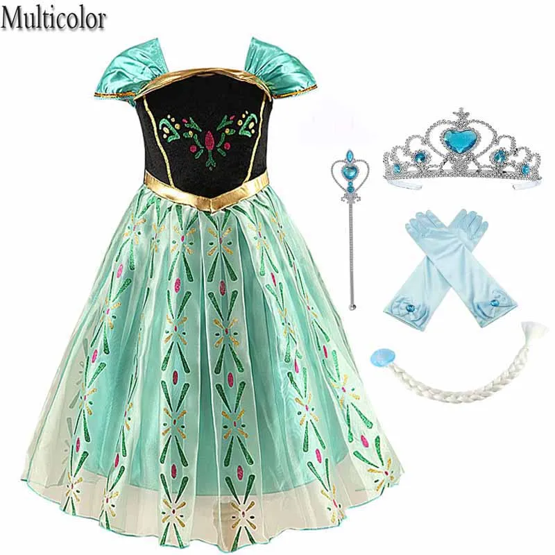 Multicolor Hot Sell High Quality Anna Elsa Snow Princess Dress For Girls Halloween Christmas Party Cosplay Fantasy girls clothes
Multicolor Hot Sell High Quality Anna Elsa Snow Princess Dress For Girls Halloween Christmas Party Cosplay Fantasy girls clothes