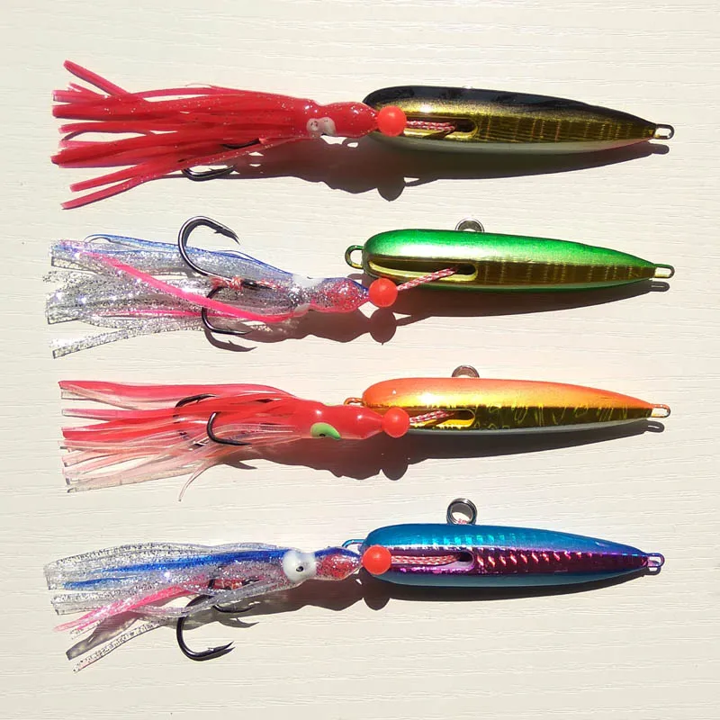 4pcs 150g/100g/60g Bottom jig Jig head with fishing lure skirt lead jig lead fish jigging lure metal fishing lure
4pcs 150g/100g/60g Bottom jig Jig head with fishing lure skirt lead jig lead fish jigging lure metal fishing lure