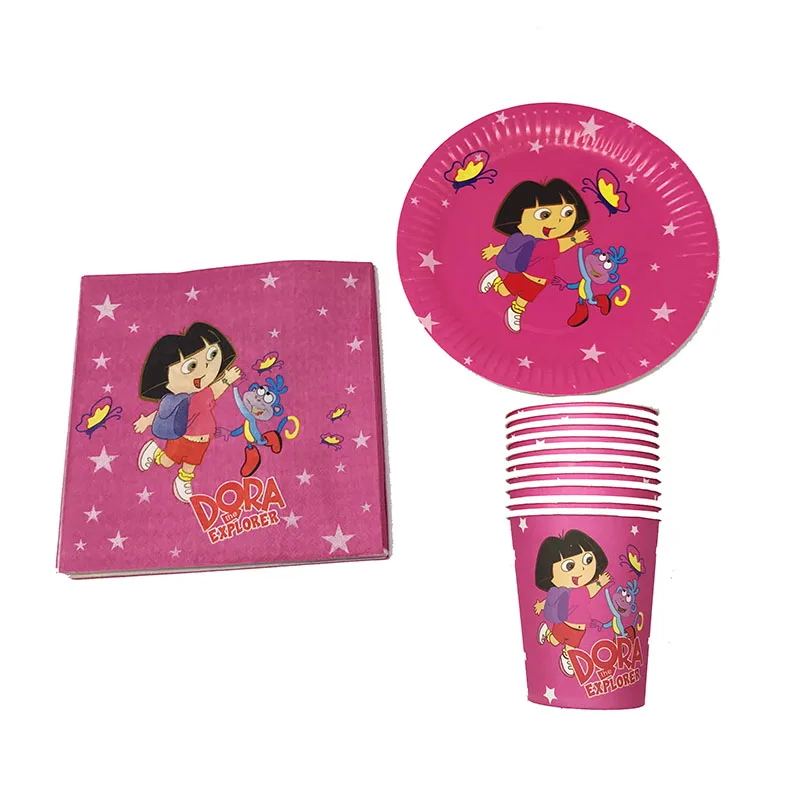 60pcs/pack Dora the Explorer disposable plates cups Dora the Explorer plates cups napkins Dora the Explorer party decorations
60pcs/pack Dora the Explorer disposable plates cups Dora the Explorer plates cups napkins Dora the Explorer party decorations