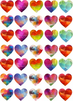 35 Geometric Heart Edible cake topper wafer rice paper for cake decoration Heart cupcake topper Wedding cake decor supplier
35 Geometric Heart Edible cake topper wafer rice paper for cake decoration Heart cupcake topper Wedding cake decor supplier