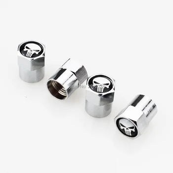 4 x Car Styling Stainless Zinc Alloy The Punisher Skull Car Tire Valve Caps Wheel Tires Valves Tyre Stem Air Cap Airtight Covers 
4 x Car Styling Stainless Zinc Alloy The Punisher Skull Car Tire Valve Caps Wheel Tires Valves Tyre Stem Air Cap Airtight Covers