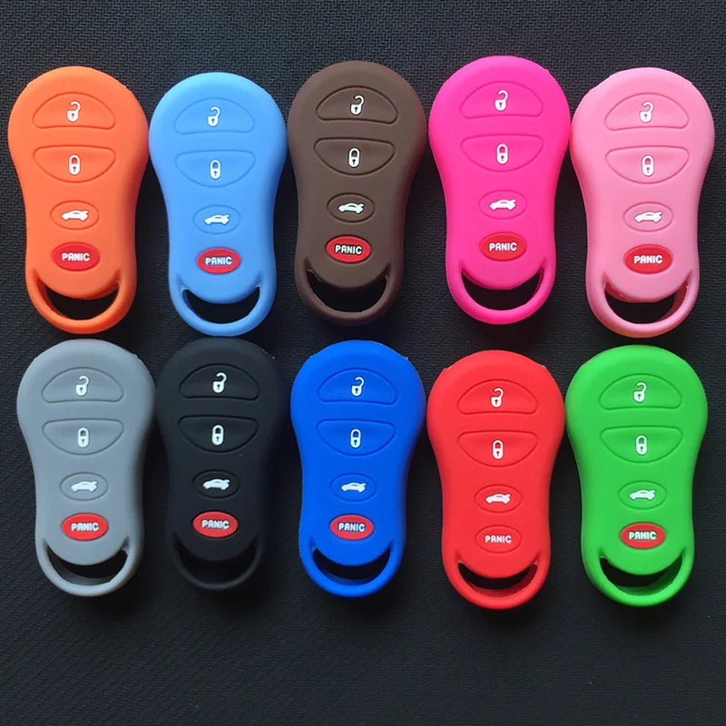 Silicone Rubber Car Key Cover Case shell For Jeep Cherokee Dodge Neon Stratus Chrysler 4 Buttons key
Silicone Rubber Car Key Cover Case shell For Jeep Cherokee Dodge Neon Stratus Chrysler 4 Buttons key