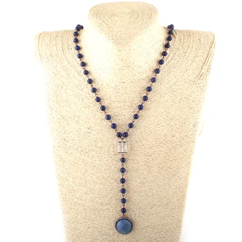 Fashion Bohemian Jewelry 6mm Stone Rosary Chain Crystal Link and Pendant Necklaces Women Ethnic Necklace
Fashion Bohemian Jewelry 6mm Stone Rosary Chain Crystal Link and Pendant Necklaces Women Ethnic Necklace