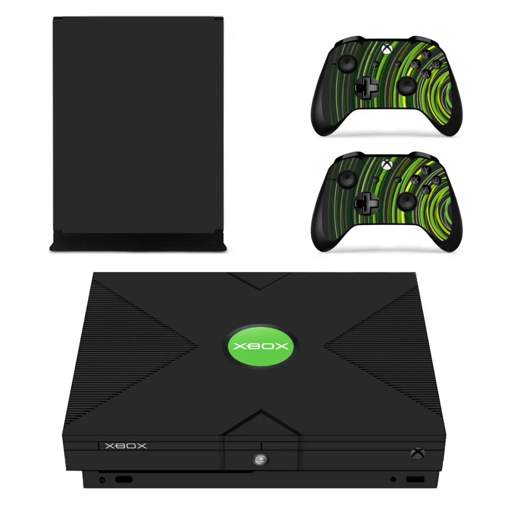 Фото Пользовательский дизайн бело-черная наклейка для Microsoft Xbox One X консоль и