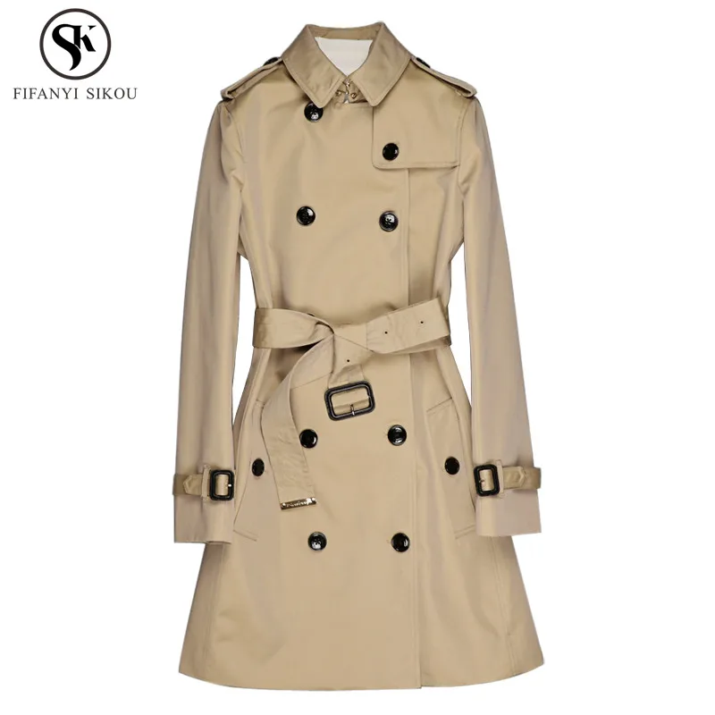 2018 Autumn Fashion England Style High end Classic Double Breasted Trench coat women Windproof Waterproof Casual Overcoat LP202
2018 Autumn Fashion England Style High end Classic Double Breasted Trench coat women Windproof Waterproof Casual Overcoat LP202