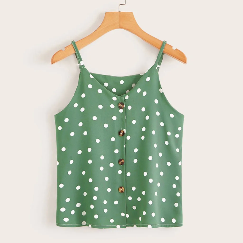 Womail Fresh Style Button Design Sleeveless V-Neck High Quality Polka Dot Casual Summer Beach Tank Tops Women 19APR10
Womail Fresh Style Button Design Sleeveless V-Neck High Quality Polka Dot Casual Summer Beach Tank Tops Women 19APR10