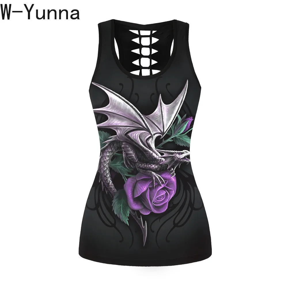 W-Yunna Popular Dragon Holding Flower 3D Digital Print Fashion Sexy Backless Top Polyester Breathable Beauty Back Tank Tops
W-Yunna Popular Dragon Holding Flower 3D Digital Print Fashion Sexy Backless Top Polyester Breathable Beauty Back Tank Tops