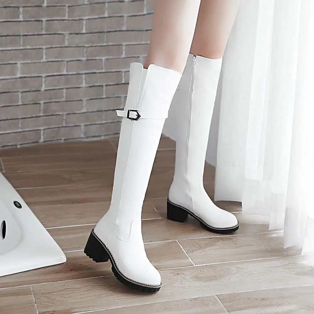 PU Leather Women Long Boots Riding Casual Belt Buckle Zipper Autumn Winter Thigh High Loose Boots Botas Mujer Footwear
PU Leather Women Long Boots Riding Casual Belt Buckle Zipper Autumn Winter Thigh High Loose Boots Botas Mujer Footwear