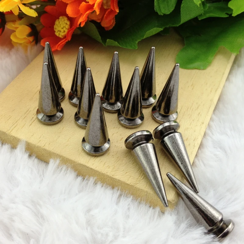 20pcs 10*25mm Gun-black Fashion Bullet Spikes Clothing Punk With Rivets Cone Studs DIY Garment Free Shipping
20pcs 10*25mm Gun-black Fashion Bullet Spikes Clothing Punk With Rivets Cone Studs DIY Garment Free Shipping