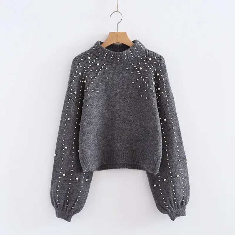 2019 Spring New Vogue Vintage Women Full Sleeve O-Neck Sweater Beading Lantern Sleeve Pullover Casual Women Sweather SR002
2019 Spring New Vogue Vintage Women Full Sleeve O-Neck Sweater Beading Lantern Sleeve Pullover Casual Women Sweather SR002